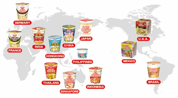 Consumption of instant noodles: Graph illustrating the nutritional breakdown of instant noodles, highlighting high sodium and carbohydrate content.