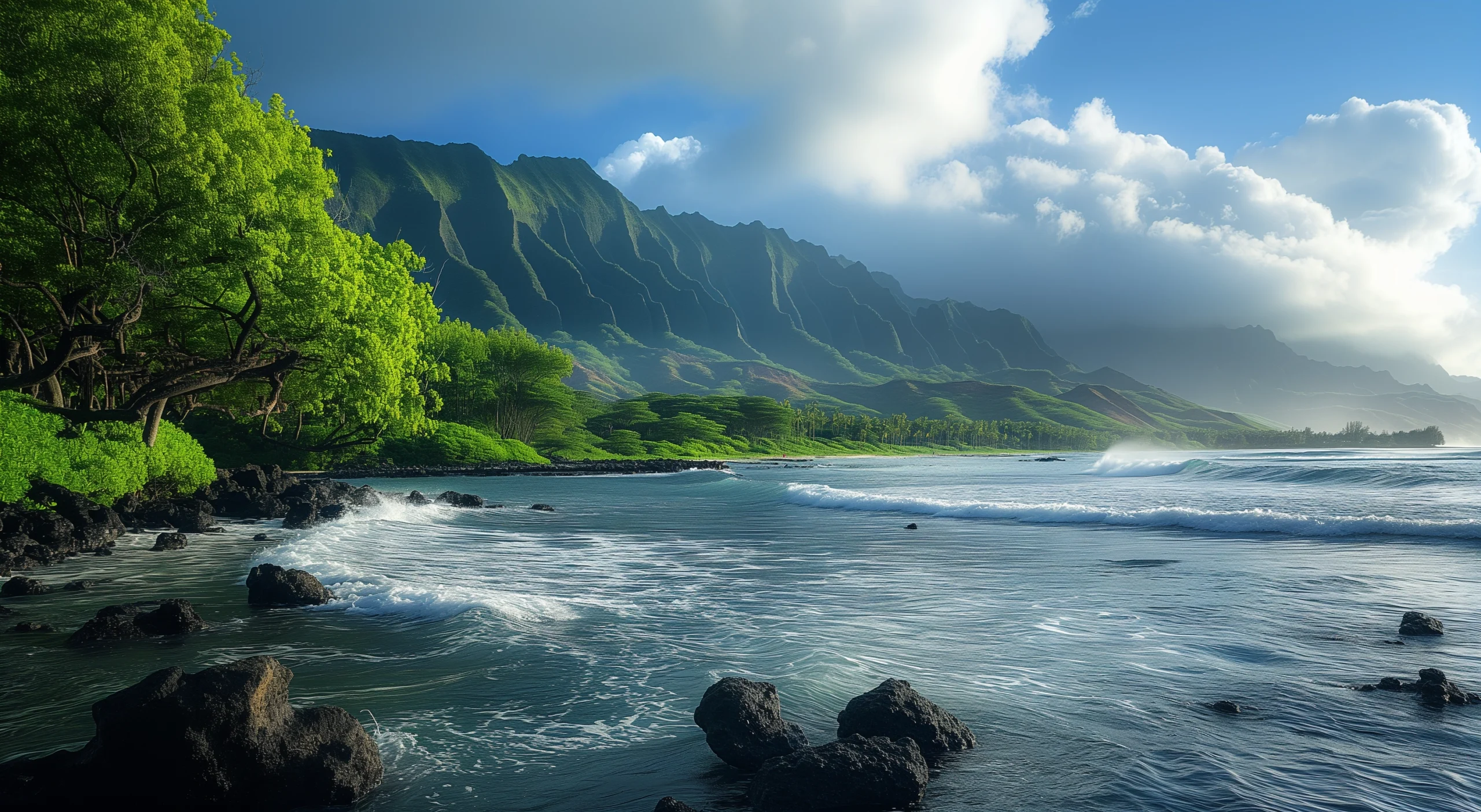 A couple snorkeling in the crystal-clear waters of Maui, surrounded by colorful fish and coral reefs.