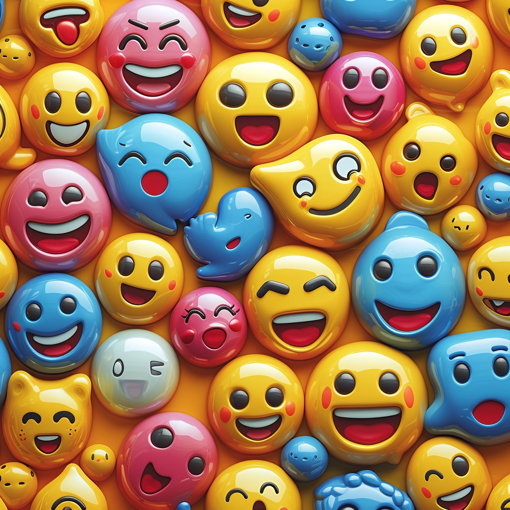 Diverse array of emojis depicting a range of emotions and symbols, showcasing the versatility of visual communication