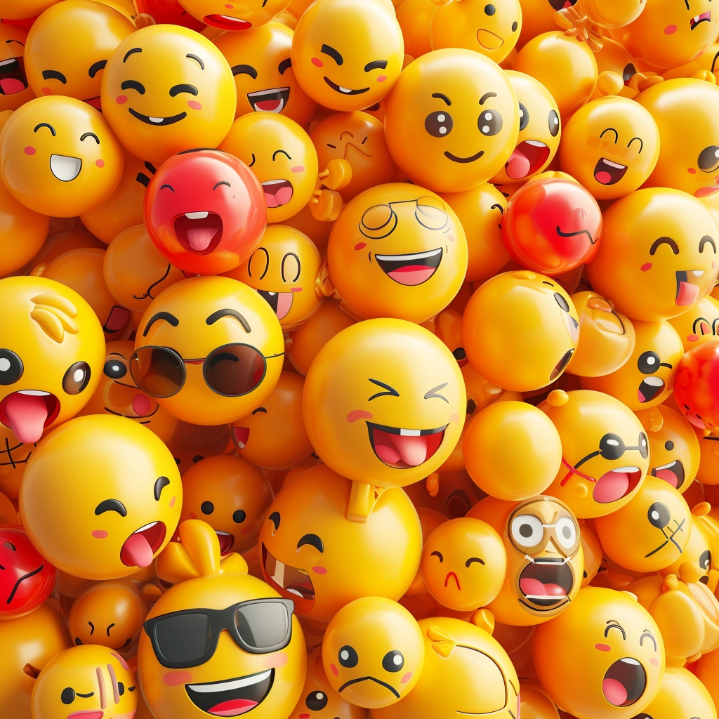 Psychological Impact of Emojis - An image depicting brain activity and emotional responses triggered by the use of emojis, highlighting their psychological influence.