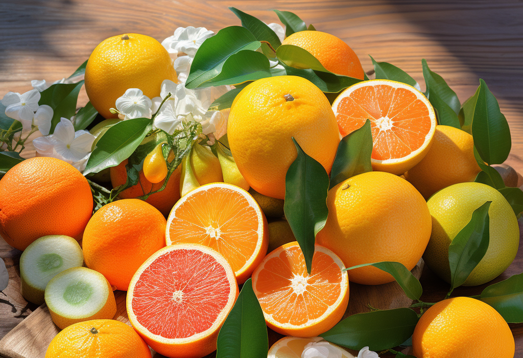 A glass of freshly squeezed orange juice. 