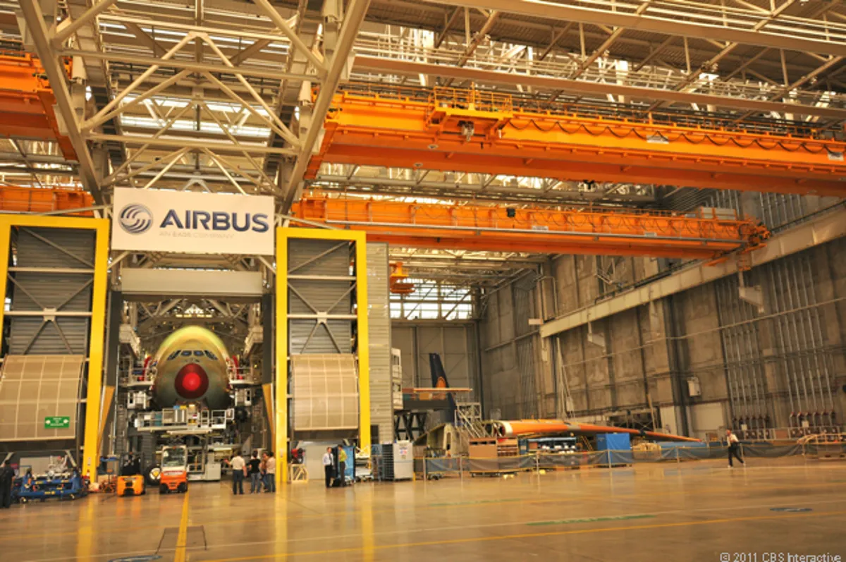 Airbus A380 assembly line at Jean-Luc Lagardère Plant 