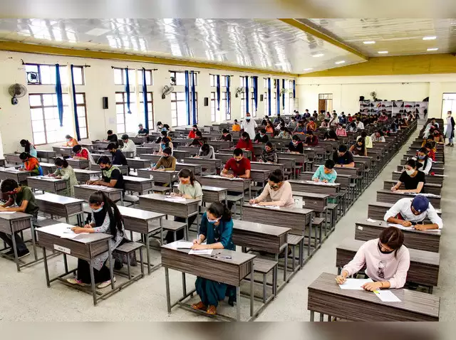 Students taking the GATE exam in a computer-based test environment. 