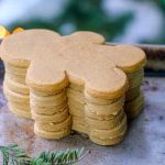 Freshly baked gingerbread cookies decorated with icing